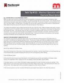 123 - Washout Operation with Feed and Bleed Option